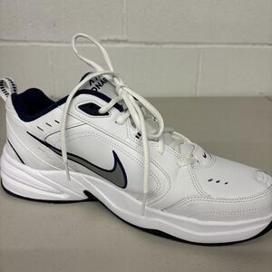 Nike Mens Air Monarch IV Casual Shoes Sneakers White Blue 415445-102 Size 11.5